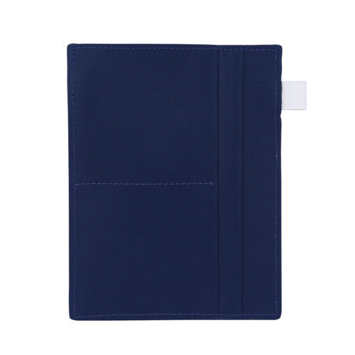 Curatelier Bon Voyage Top Grain Cowhide Leather Travel Organiser Passport Holder in Navy Blue (Back View)