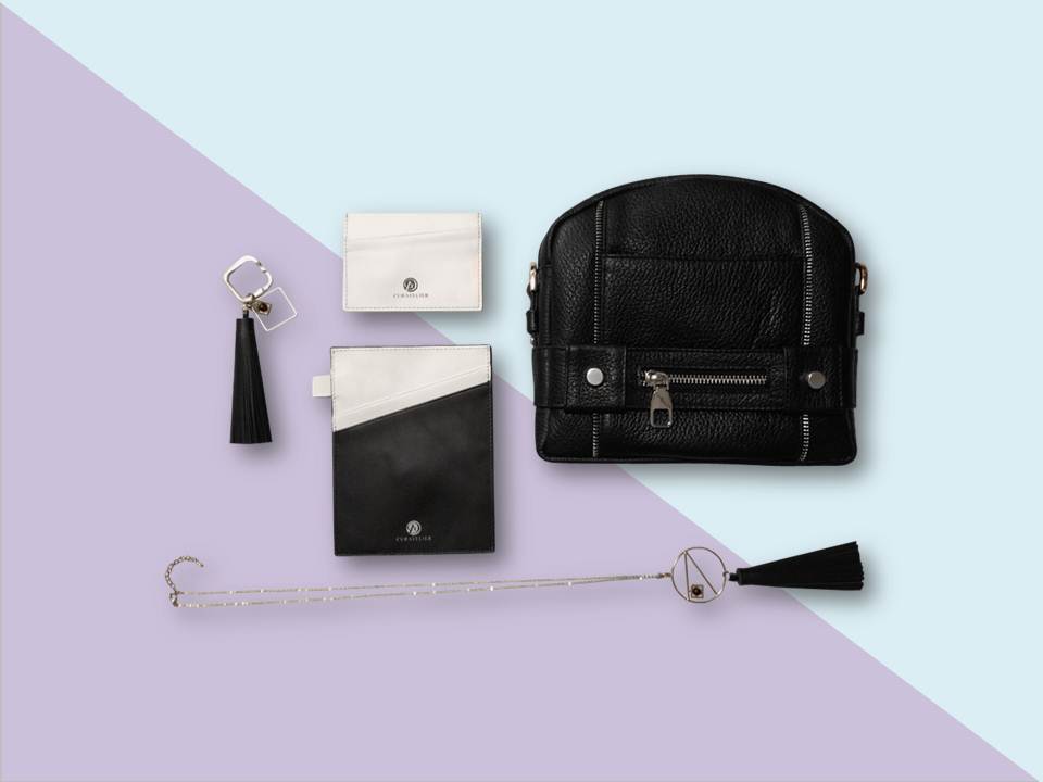 Velvet By Fridays Kate Genuine Calf Leather Ladies' Shoulder Bag in Black