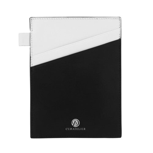 Curatelier Bon Voyage Top Grain Cowhide Leather Travel Organiser Passport Holder in Black (Front View)