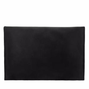 Velle Anson Slim Envelope Document Clutch in Black Saffiano Leather (Back View)